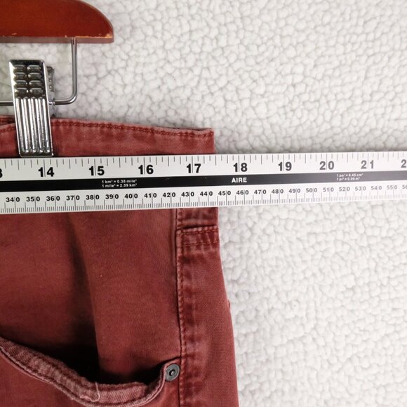 Ag Adriano Goldschmied Jeans Mens 34X34 Red The Matchbox Slim Straight Stretch - Picture 6 of 12